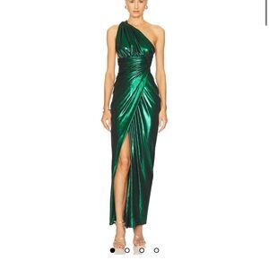Glamorous Emerald One-Shoulder Dress
